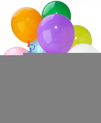 21 adet renkli uan balon buketi 